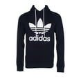 thumbnail image 2 of Adidas Men's Trefoil Logo Graphic Pouch Pocket Pullover Hoodie Navy M, 2 of 3