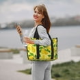 thumbnail image 5 of Travel Duffle Bag Cute Gold Yellow Pear Leaves Travel Tote Bags Carry on Luggage Waterproof Weekender Bags with Top Handle Adjustable Shoulde Strap for Travel Gym, 5 of 5