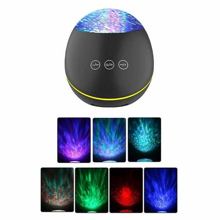 

Night Light Projector Ocean Wave Bluetooth 5.0 Bedside Lamp 8 Modes Music USB LED for Bedroom Party