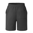 thumbnail image 4 of Men's 2 Pieces Casual Beach Outfits Short Sleeve Button Down Shirt and Shorts Set Lapel Collar Drawstring Textured Outfits Summer Beach Vacation Comfortable Athletic Shirts and Pants Set,Black 2XL, 4 of 6