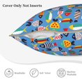 thumbnail image 3 of KLL Cute Flat Fish Decorative Throw Pillow Covers Velvet Soft for Couch Sofa Bedroom Living Room Outdoor (No pillow core)- 18"x18", 3 of 5