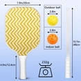 thumbnail image 3 of Pickleball Paddles Set Of 1, Fiberglass Surface, Colorful Lines Print, 1 Paddle, 2 Balls & Bag, 3 of 5