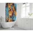 thumbnail image 4 of 4PCS Boys Shower Curtain Set - Basketball Shower Curtain - Sports Shower Curtain Sets with Bath Rugs Toilet Lid Cover and 12 Hooks Basketball Bathroom Decor, Blue, 70" x 70", 4 of 6