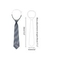 thumbnail image 2 of INSPIRE CHIC Men's Pre-tied Stripe Tie Neck Adjustable Elastic Easy Neckties for College Uniform Grey One Size, 2 of 4