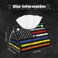 thumbnail image 5 of Fuzoiu American Flag Print Tissue Box Cover, PU Leather Tissue Holder,Decorative Facial Paper Organizer for Bathroom Living Room Bedroom Countertop Office Desk Car Home, 5 of 7