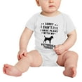 thumbnail image 2 of Sorry I Can't I Have Plans With My Patterdale Terrier Love Pet Dog Funny Baby Bodysuit (White, 12-18 Months), 2 of 5