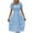 Blue, variant on Diufon Midi Dresses for Women Floral Ruffle Sleeve Crewneck Dresses Casual Spring Summer Flowy Dress