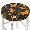 thumbnail image 3 of Hirioo Funny Fox by the Field for Round Bar Stool Seat Covers Washable Stool Cushion Slipcover Elastic Bar Chair Covers for 12-14 Inch Chair-12 inch, 3 of 7