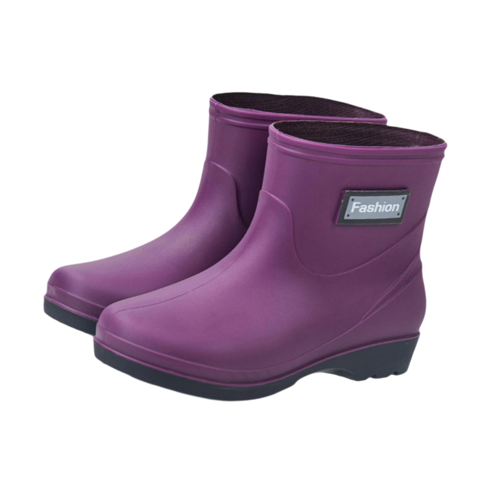Segolike Rain Boots Garden Shoes Waterproof Portable Trendy Lightweight Mid Calf Boots Nonslip Rainboots for Camping Backpacking Women Size 41