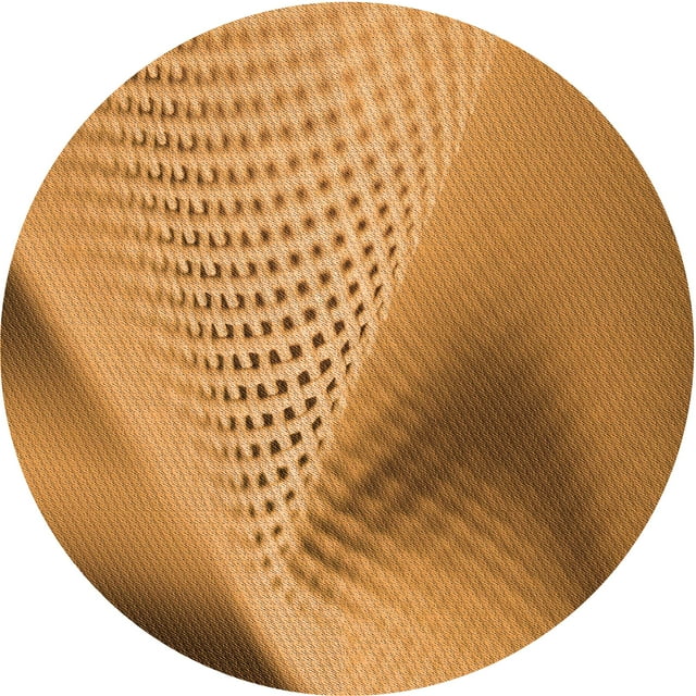 Ahgly Company Tapis d'Intérieur Rond Lavable en Machine Transitionnel Acajou Brun, 6 Pieds Rond