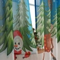 thumbnail image 6 of Holiday Curtains Christmas Snowflake Print Polyester Fabric Machine Washable Quick Setup Window Treatments, 6 of 8