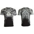 thumbnail image 2 of ARCHAIC by AFFLICTION Men's T-Shirt FURANCE Skull Wings MMA Biker, 2 of 8