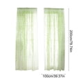 thumbnail image 3 of Light Filtering Window Drapes Leaf Print Sheer Voile Curtain Panel For Living Room Balcony Green 78 In, 3 of 5