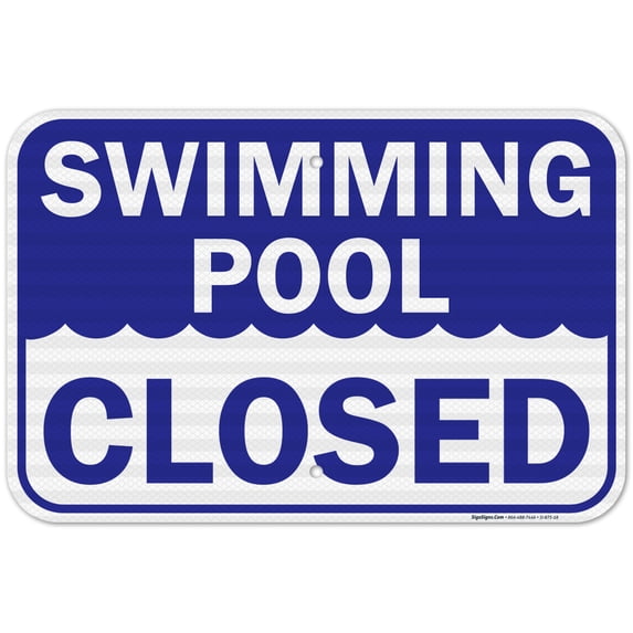 Swimming Pool Closed Sign,