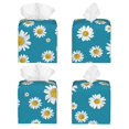 thumbnail image 2 of Kdxio Daisies Flowers Print Tissue Box Cover,Square Decorative PU Leather Facial Paper Case Organizer Holder Dispenser for Bathroom,Night Stands,Desk,Car 5.2''X5.2''X5.2'', 2 of 8