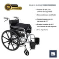 thumbnail image 3 of Silla de Ruedas Big Room Ligera Plegable Compacta con Freno 100 kg, 3 of 8