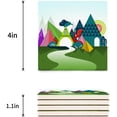 thumbnail image 3 of RYLABLUE Merry Christmas Set of 8 Coaster for Drinks, Absorbent Ceramic Stone Coasters Cup Mat with Cork Base for Home Kitchen Room Coffee Table Bar Decor, 3 of 4