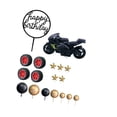 thumbnail image 4 of Adorno para tarta de cumpleaños de motocicleta, decoración para tarta de cumpleaños con temática de carreras de motocicletas, 4 of 9