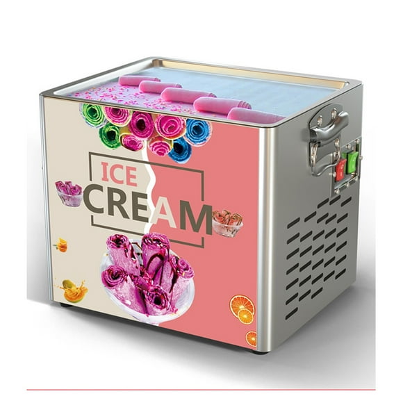 330W Electric Fried Ice Cream Roll Machine Commerial Use and Home Use Stainless Stell Fried Ice Pan