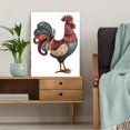 thumbnail image 5 of Vintage Rooster Metal Style Canvas Print, Farmhouse Decor for Living Room, Kitchen, Outdoor, Garden, Patio, 5 of 8