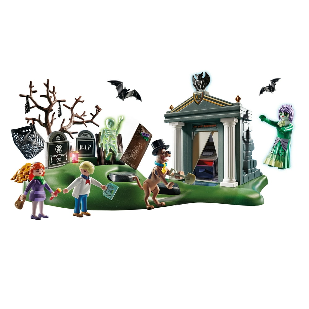 PLAYMOBIL SCOOBY-DOO! Adventure in the Cemetery Playset - Walmart.com - Walmart.com