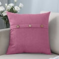 thumbnail image 5 of LSLJS Linen Throw Pillow Covers,Set of 2 Quadrate Cushion Case with 3 Vintage Buttons/Hidden Zipper,17.7x17.7" Ultra Soft Modern Style Cushion Cover for Sofa Bed Living Room Minimalism Decor, 5 of 5