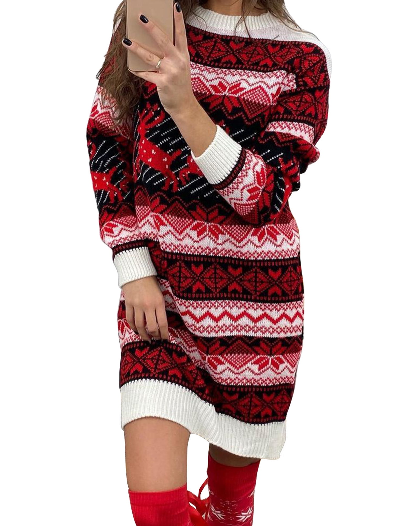 Gupgi Womens Christmas Sweater Knit 