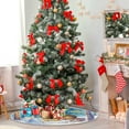 thumbnail image 4 of FMSHPON Snow MansHedgehog Xmas Christmas Tree Skirt Stand Mat for Holiday Party Decoration Indoor Outdoor 48 inches, 4 of 6