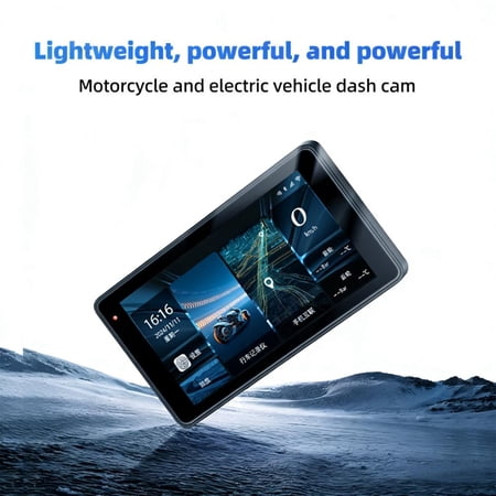 HUOEPU Motorcycle Bicycle Cycling Recorder Dual 1080P Cameras Bluetooth 5.0 Audio 5 IP68 Waterproof Touchscreen Suitable for Most Different Models