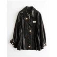 thumbnail image 3 of Abrigo de piel de oveja auténtica vintage para mujer, nueva tendencia, otoño-invierno 2024, chaqueta de cuero genuino ajustada de longitud media de alta gama, 3 of 5