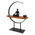 thumbnail image 3 of Zen Crescent Rainbow 7 Chakra Zones Black Yoga Avatar With Lotus Incense Burner, 3 of 8