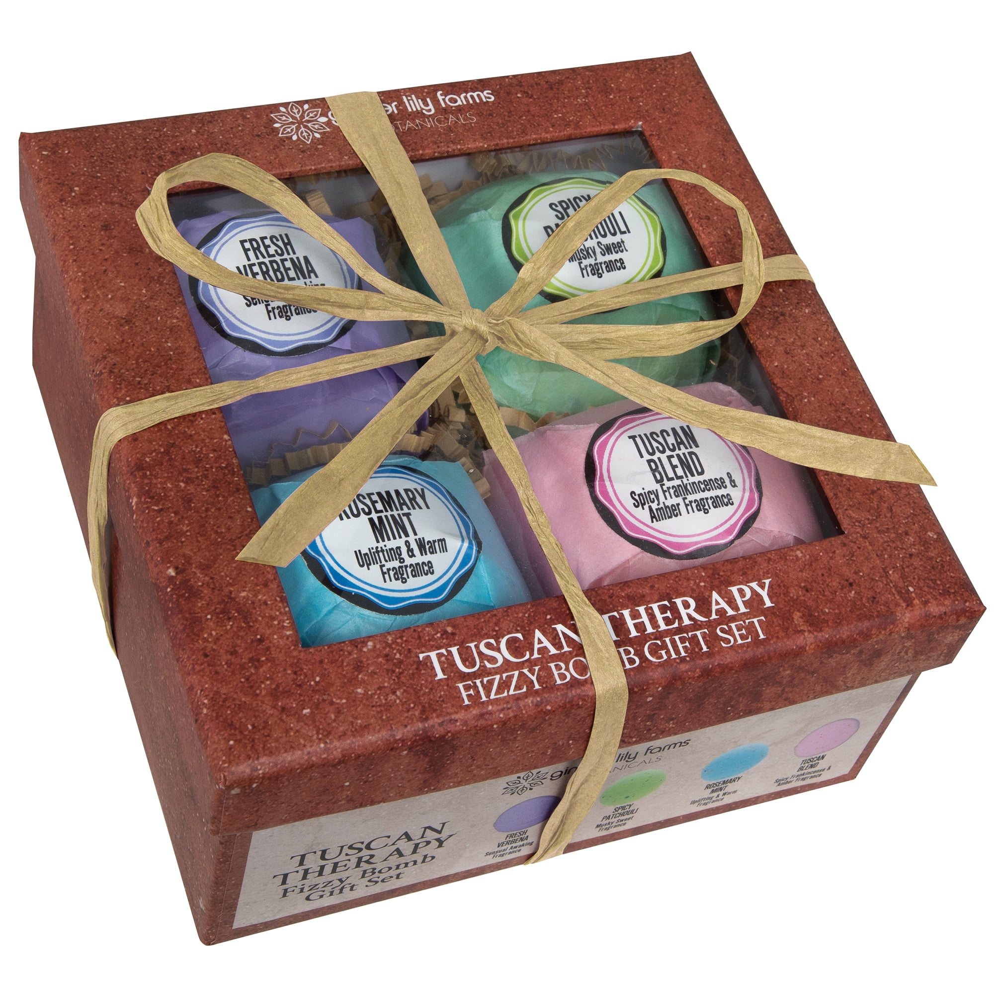 Ginger Lily Farms Tuscan Therapy Fizzy Bath Bomb Gift Set 4 Ct 3 Oz Ea Walmart Com Walmart Com