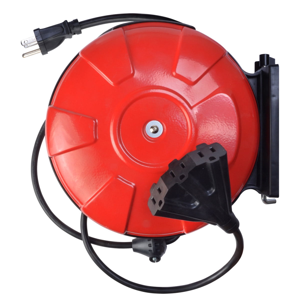 Woods 48006SW Retractable Extension Cord Reel With 3 Grounded Outlets