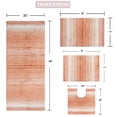 thumbnail image 3 of Home Weavers Gradation Rug Collection 100% Cotton Non-Slip Bathroom Rug Set Machine Washable Bathroom Rug, Bath Rug, U Shaped Contour, Runner, Coral Color 4 Piece Bath Carpet set, 3 of 6