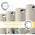 thumbnail image 6 of Daisy Flower Blackout Curtains for Bedroom/Living Room, Thermal Insulated Kitchen Curtains, Vintage Farmhouse Rustic Floral Plant Grommet Darkening Window Treatment Drapes 42"x63"x2, 6 of 8