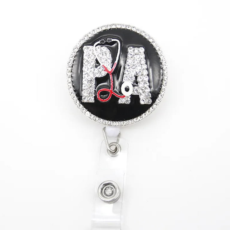 Physician Assistant Retractable ID Badge Reel Clip 