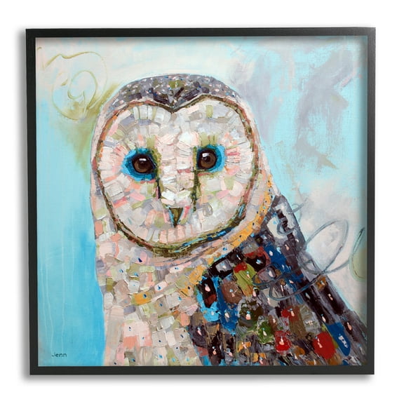 Barn Owl Urban Style Modern Animals & Insects Painting Black Framed Art Print Wall Art