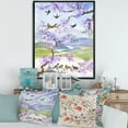 thumbnail image 2 of Designart 'Birds Sitting On Cherry Branch' Traditional Framed Canvas Wall Art Print, 2 of 5