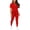 Red, variant on Biker Short Sets Women 2 Piece Outfits Summer Short Sleeve Jogger Tracksuit-XL-Red