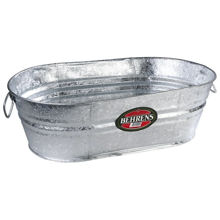 Oval Buckle - Behrens High Grade Steel 3-OV 16 Gallon Hot Dipped Galvanized Steel Oval Tub