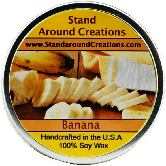 BANANA TIN 8-OZ. ALL NATURAL SOY CANDLE