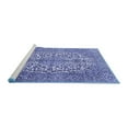 thumbnail image 2 of Ahgly Company Machine Washable Indoor Rectangle Medallion Blue Traditional Area Rugs, 4' x 6', 2 of 4
