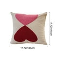 thumbnail image 3 of Anhility Valentines Day Throw Pillow Covers 18"x18", Soft Pillow Cover Embroidered Decorative Couch Sofa Home Indoor Outdoor Holiday Decorations, 3 of 6