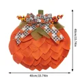 thumbnail image 2 of ShadeMart 15.74" Pumpkin Wreath for Front Door, Autumn Fall Porch Decoration, 2 of 4