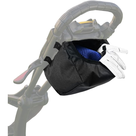 Upgraded Thickened Durable Fabric Golf Cart Storage Bag 1 Pack, Compatible with Compact 3 & Express DLX Pro Push Carts Only, Large Capacity Organizer for Balls, Gloves & Accessories