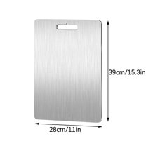 304 Stainless Steel Cutting Board - 2mm Thick Food-Grade Chopping Board for Meat, Vegetables & Fruits | Dishwasher Safe & Hangable | Durable & Knife-Friendly Kitchen Prep Board