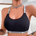 thumbnail image 6 of Women's Y Back Bra Silver Ribbon Crop Top Wireless Lingerie, Sexy Beautiful Back Underwear, Push Up Gathering Vest, Side Support Camisole, Fashion Outer Wear Bralette, 6 of 6