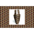 thumbnail image 3 of Earth Tones Shopping Tote Bag, Lozenge Pattern in Patchwork Style Striped and Floral Rhombus Brown Shades, Sturdy Fabric Foldable Lightweight Market Bag for Daily Use, Brown Yellow, by Ambesonne, 3 of 4