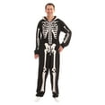 thumbnail image 2 of #FollowMe Skeleton Adult  Halloween / Onesie / Pajamas (Skeleton With Back Print, XX-Large), 2 of 6