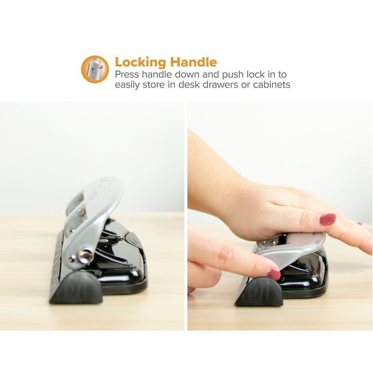 Bostitch EZ Squeeze™ Three Hole Punch, 12-Sheet, Reduced Effort